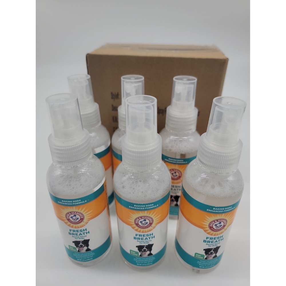 Case of 6 Arm & Hammer for Pets Dog Oral Care Spray - 4 Fl Oz Fresh Breath NEW